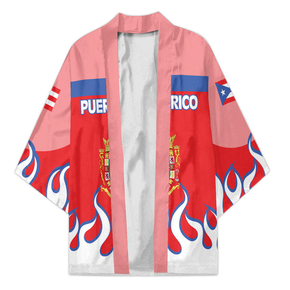 Puerto Rico Kimono Flag & Coat Of Arms Fire Hockey Style