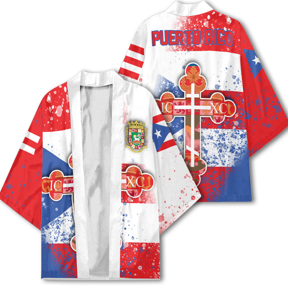 Puerto Rico Kimono Flag & Coat Of Arms Orthodox Style