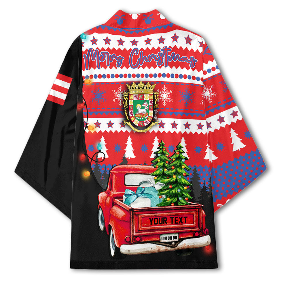 Puerto Rico Kimono Coat Of Arms Christmas Style