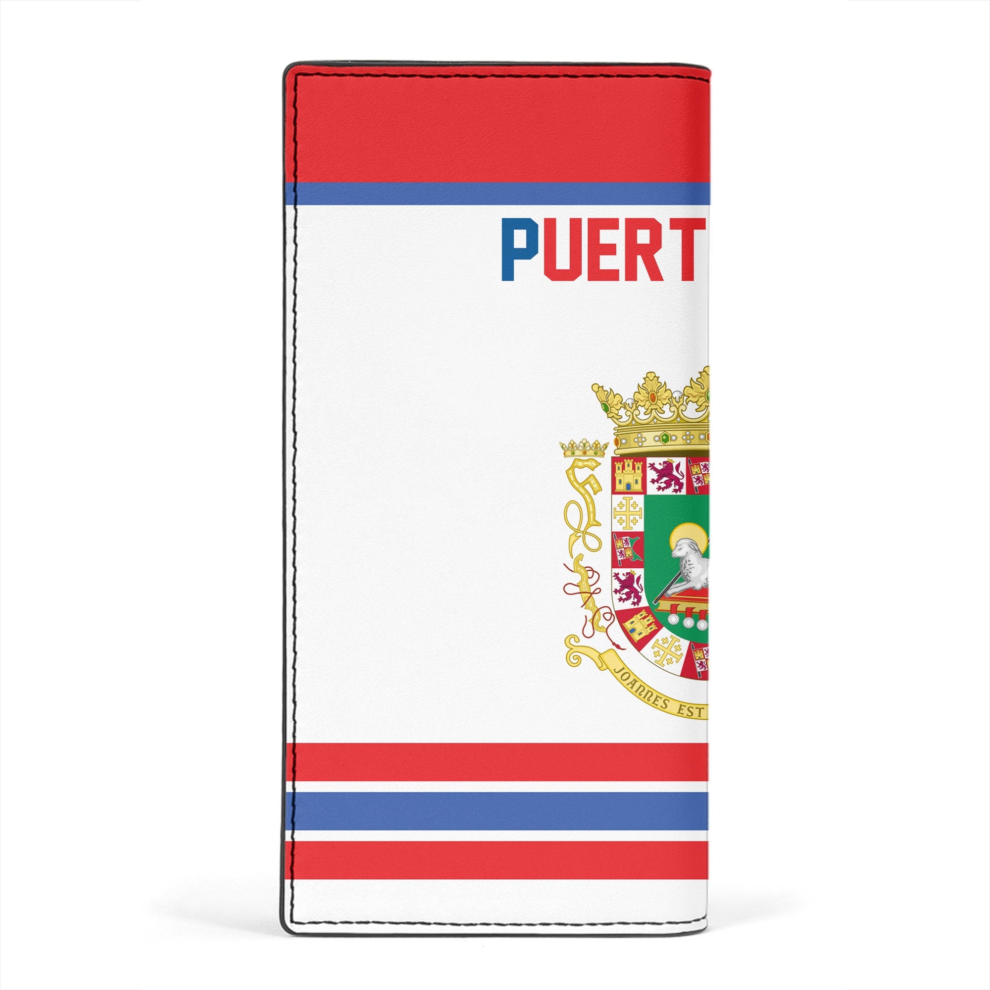 Puerto Rico Leather Wallet Flag & Coat Of Arms Hockey Style