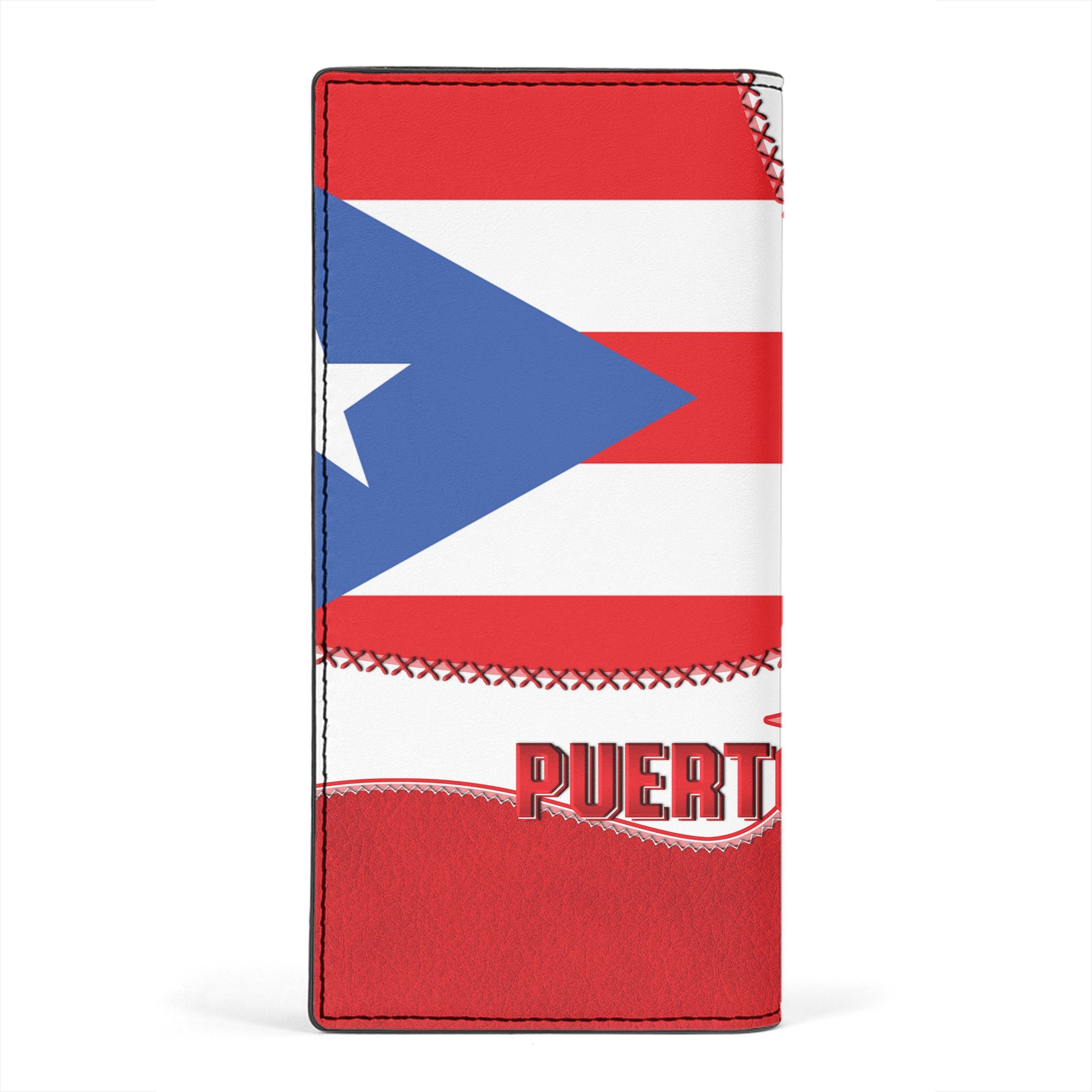 Puerto Rico Leather Wallet Flag & Coat Of Arms Leather Style