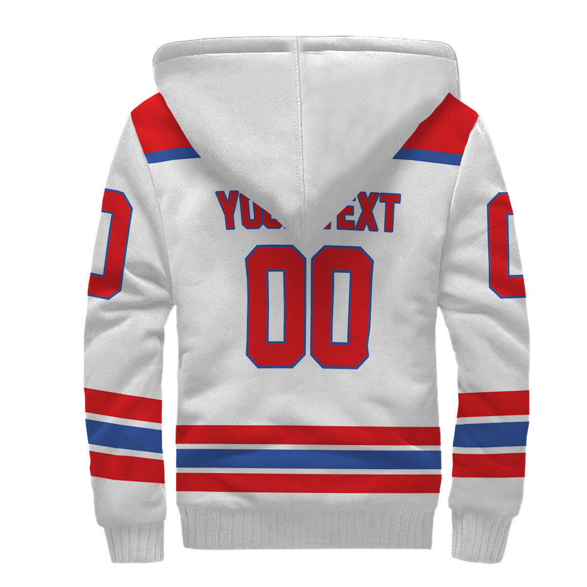 Puerto Rico Sherpa Hoodie Flag & Coat Of Arms Hockey Style