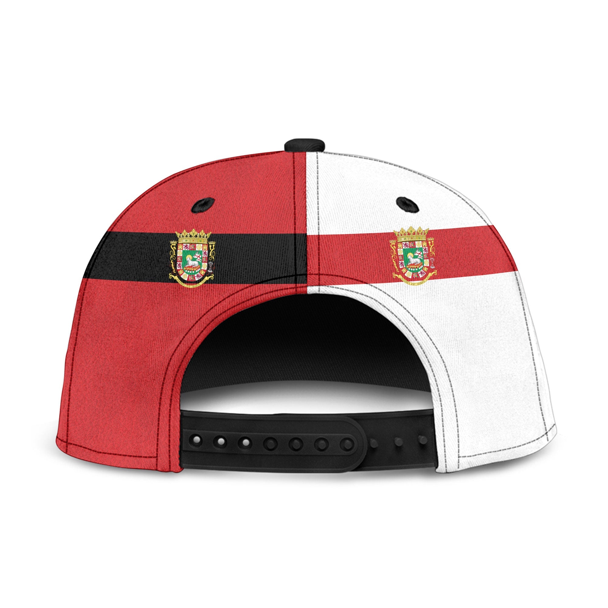 Puerto Rico Snapback Hat Flag & Coat Of Arms Leather Style