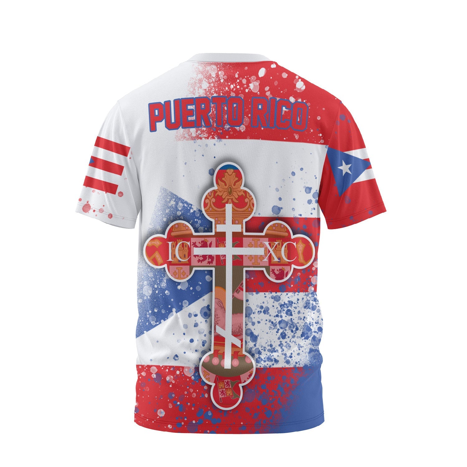 Puerto Rico T Shirt Flag & Coat Of Arms Orthodox Style