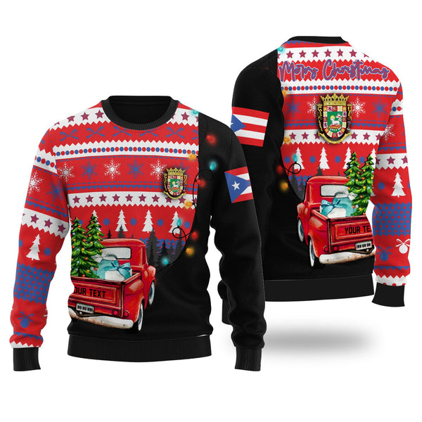 Puerto Rico Ugly Sweater Coat Of Arms Christmas Style