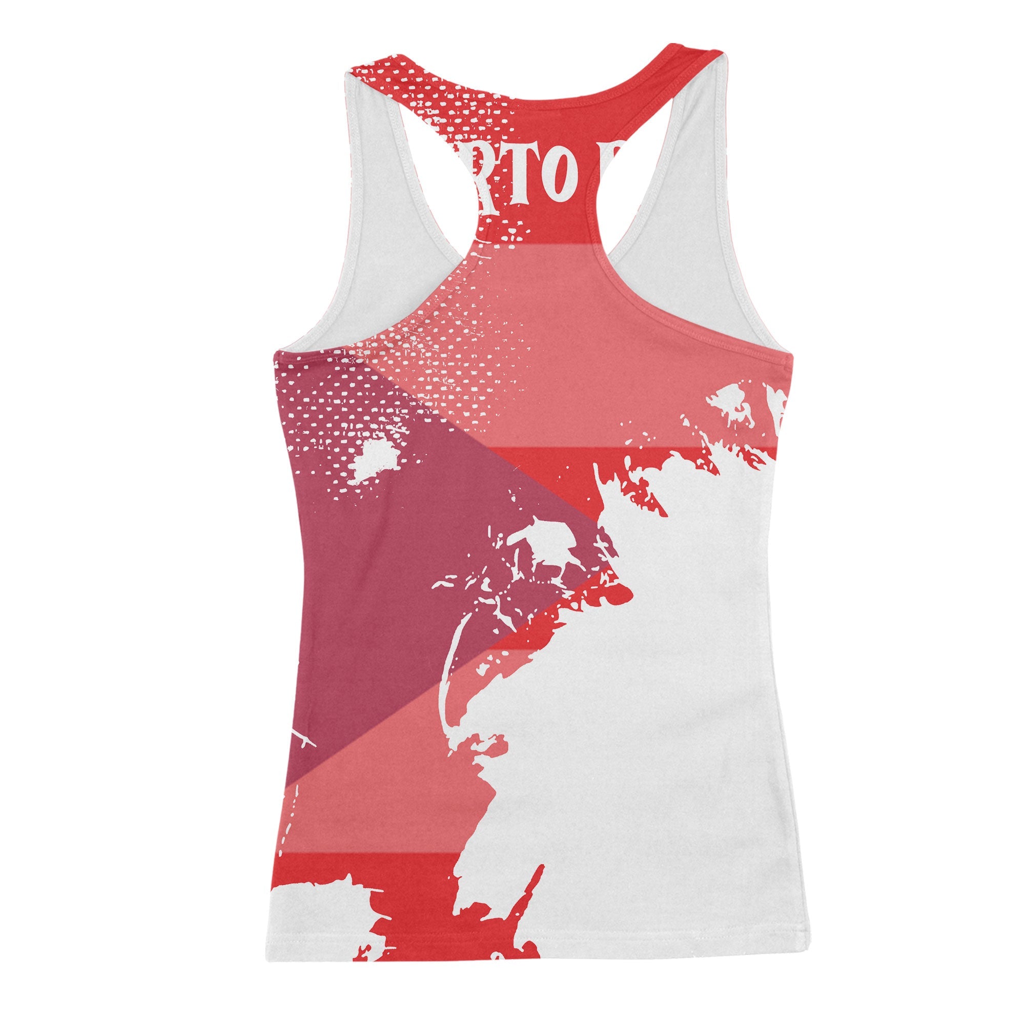 Puerto Rico Women Tank Top Flag & Coat Of Arms Paint Style