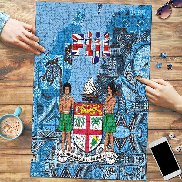 Fiji Flag & Coat Of Arms Puzzles