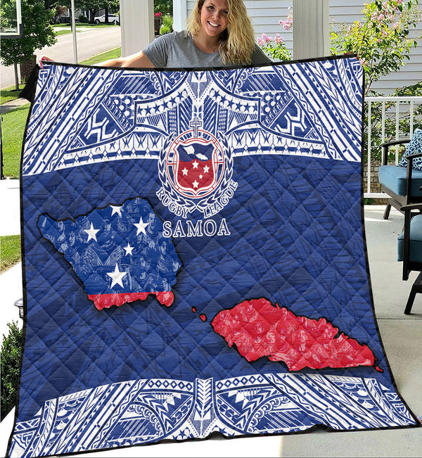 Samoa TOA Rugby Quilt Map Style