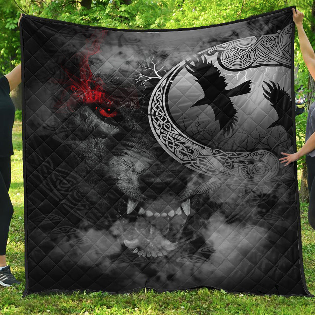 Viking Premium Quilt Angry Moon Wolf