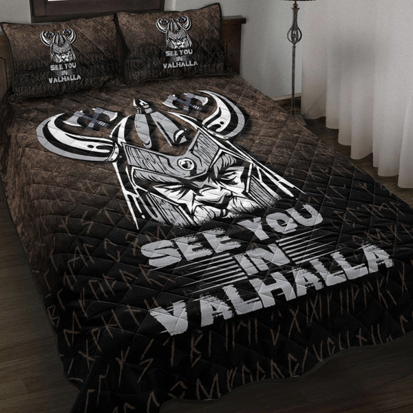 Viking Quilt Bedding Set See You In Valhalla Ver01