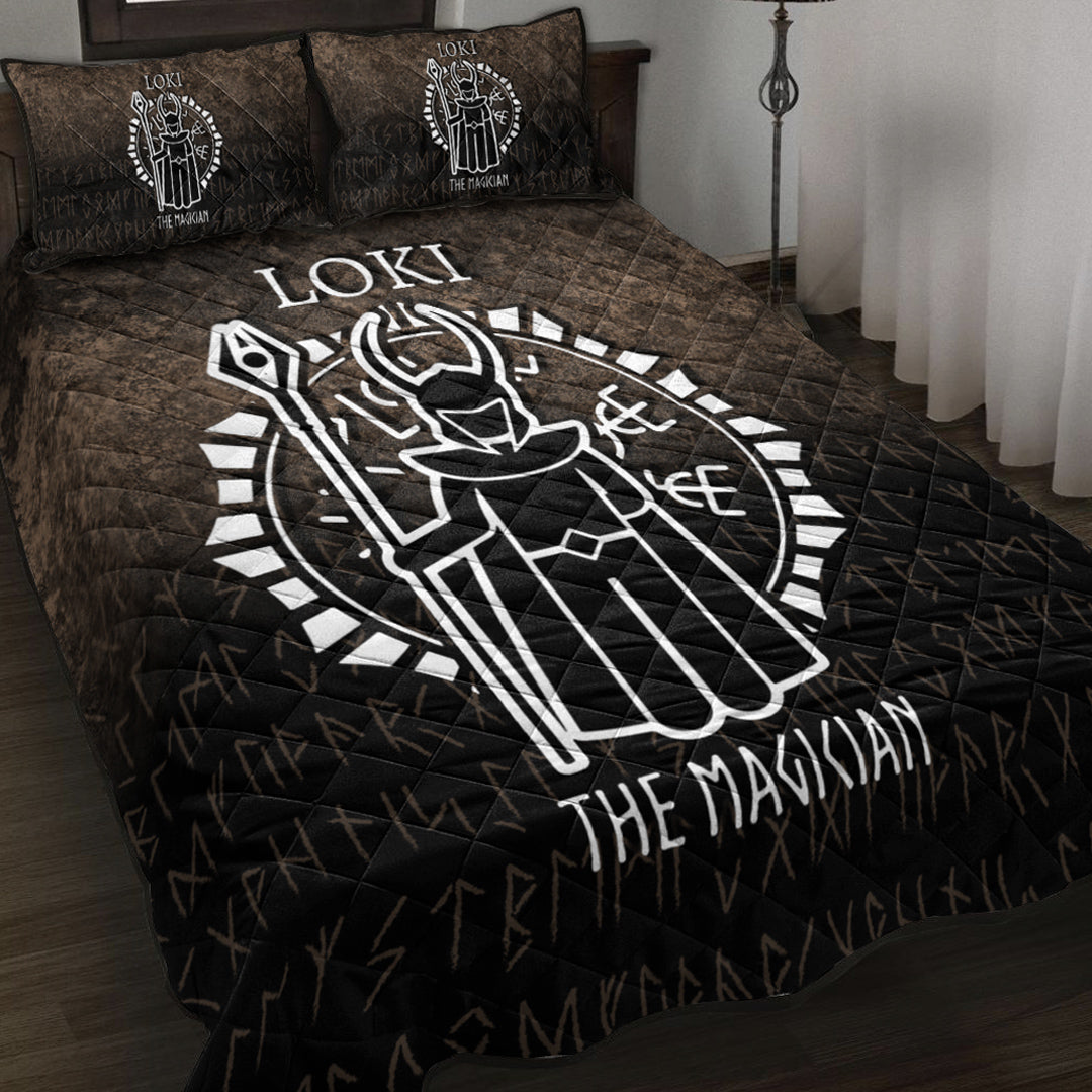 Viking Quilt Bedding Set Loki The Magician