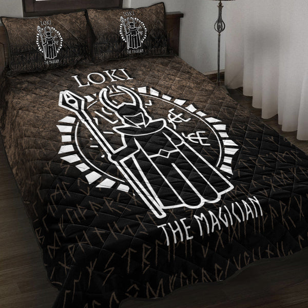 Viking Quilt Bedding Set Loki The Magician