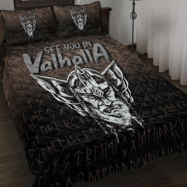 Viking Quilt Bedding Set See You In Valhalla Ver02