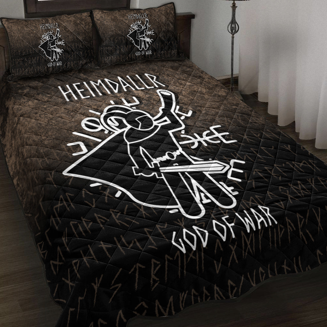 Viking Quilt Bedding Set Heimdallr God Of War