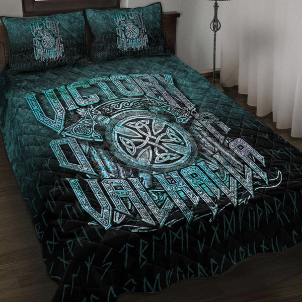 Viking Quilt Bedding Set Victory or Valhalla Ver01