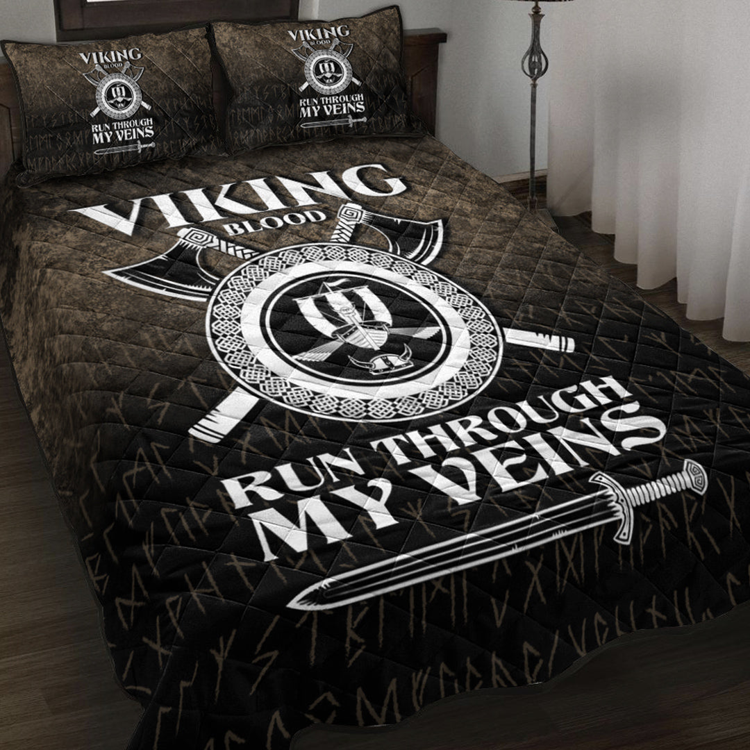 Viking Quilt Bedding Set Viking Blood Run Through My Veins Ver05