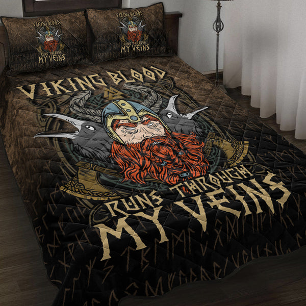 Viking Quilt Bedding Set Viking Blood Run Through My Veins Ver04