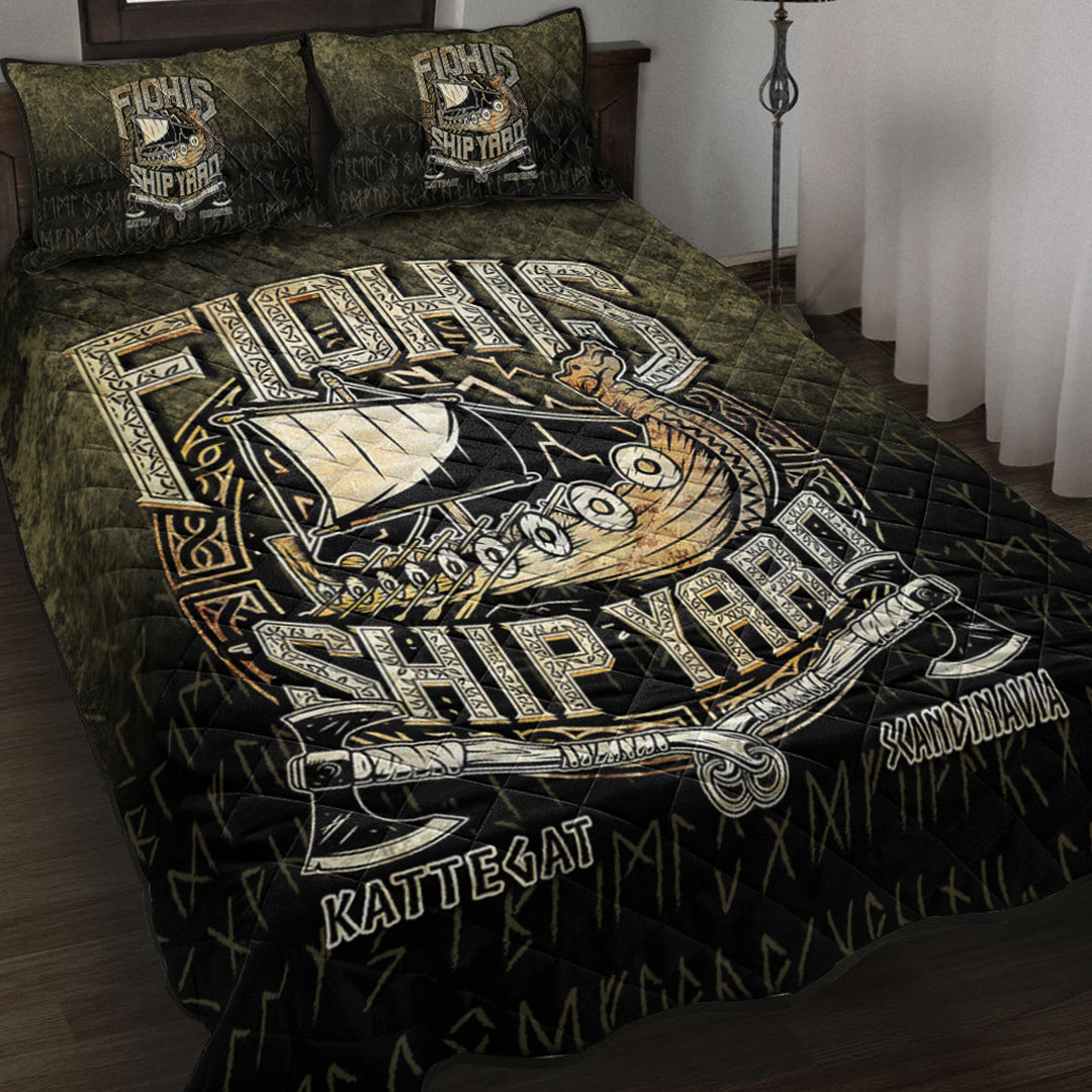 Viking Quilt Bedding Set The Viking Flokis Ship Yard