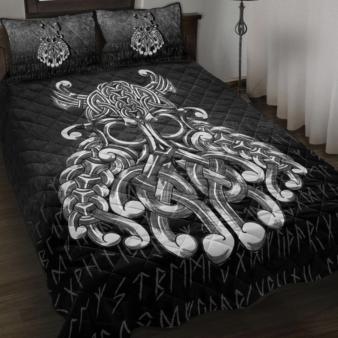 Viking Quilt Bedding Set Viking Odin Valhalla