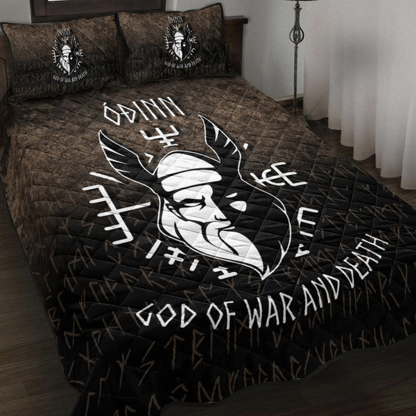 Viking Quilt Bedding Set Odin God Of War And Death