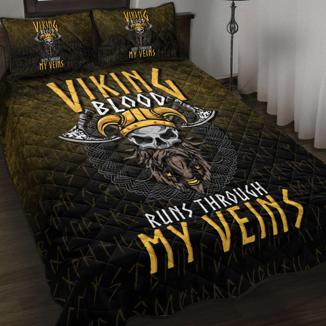 Viking Quilt Bedding Set Viking Blood Run Through My Veins Ver03