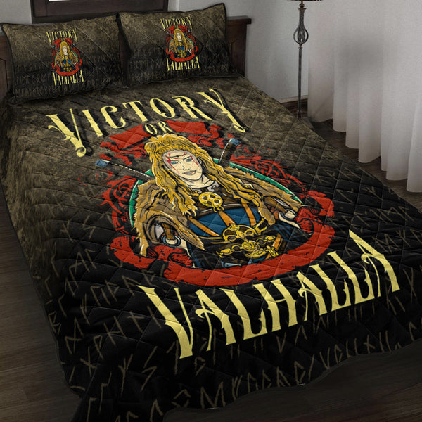 Viking Quilt Bedding Set Victory or Valhalla Ver04