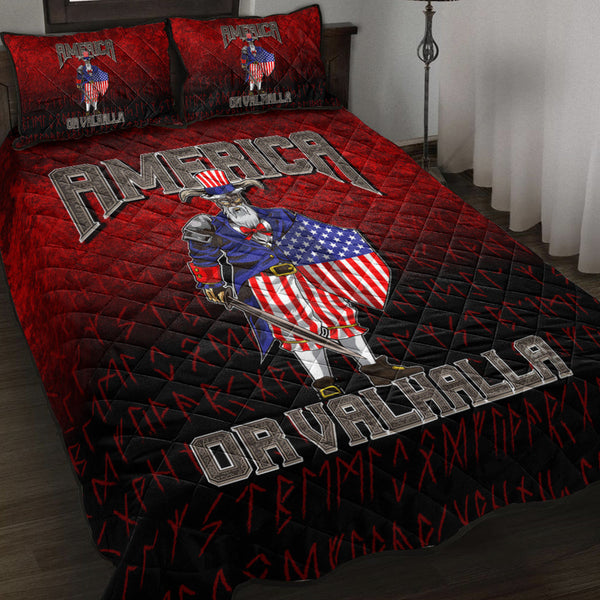 Viking Quilt Bedding Set America Or Valhalla Ver01