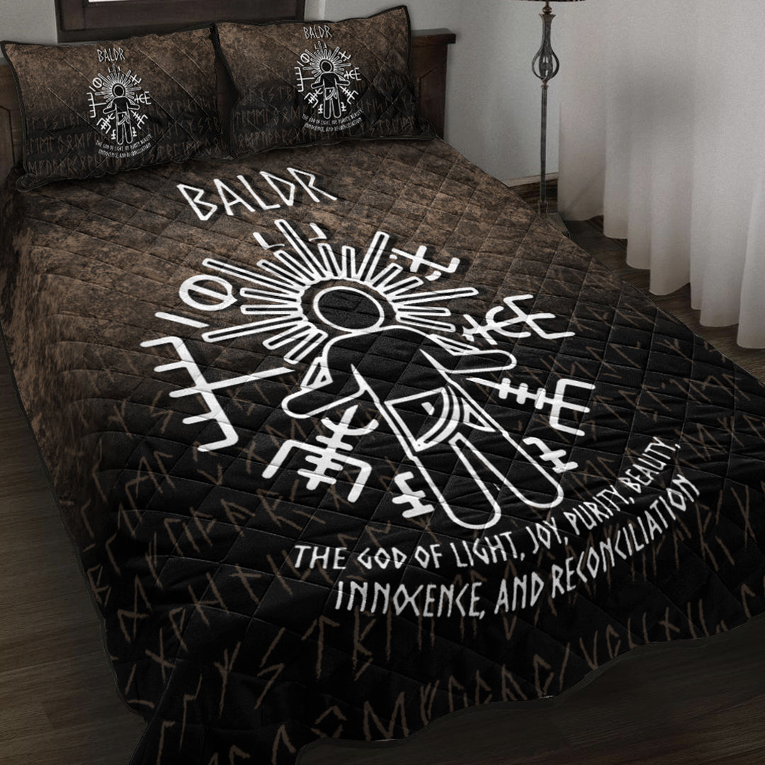 Viking Quilt Bedding Set Baldr God