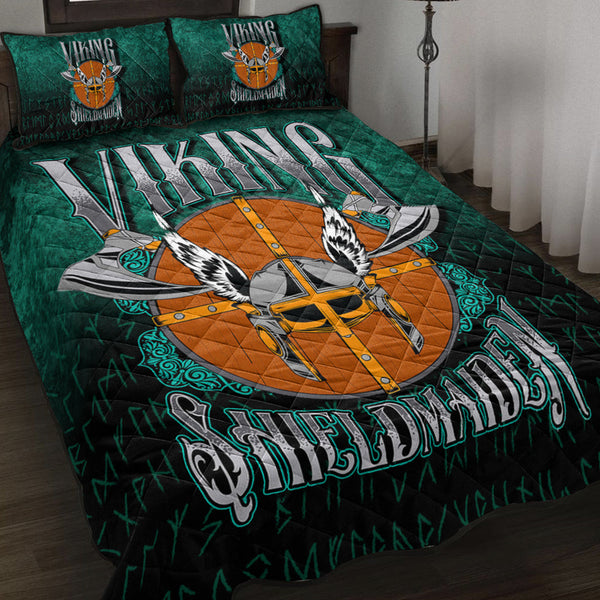 Viking Quilt Bedding Set Viking Shield Maiden