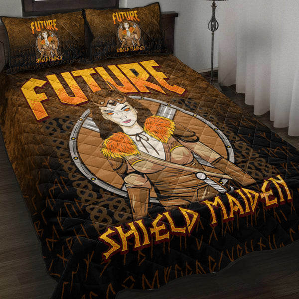 Viking Quilt Bedding Set Shield Maiden Ver04