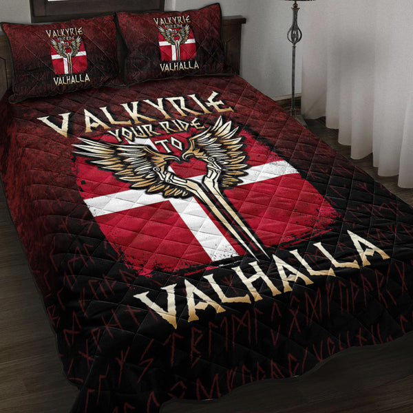 Viking Quilt Bedding Set Valkyrie Your Ride to Valhalla Austria