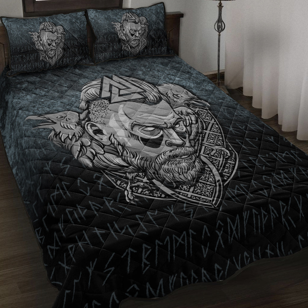 Viking Quilt Bedding Set Victory or Valhalla Warrior Ver01