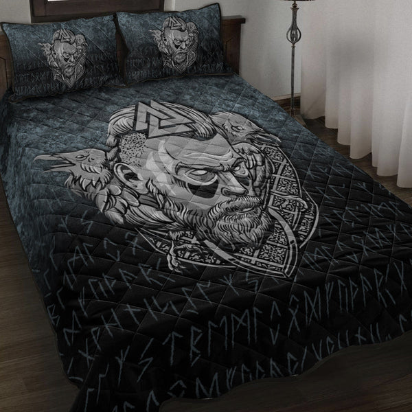 Viking Quilt Bedding Set Victory or Valhalla Warrior Ver01