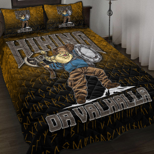 Viking Quilt Bedding Set Hiking or Valhalla