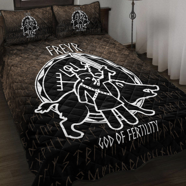 Viking Quilt Bedding Set Freyr God Of Fertility