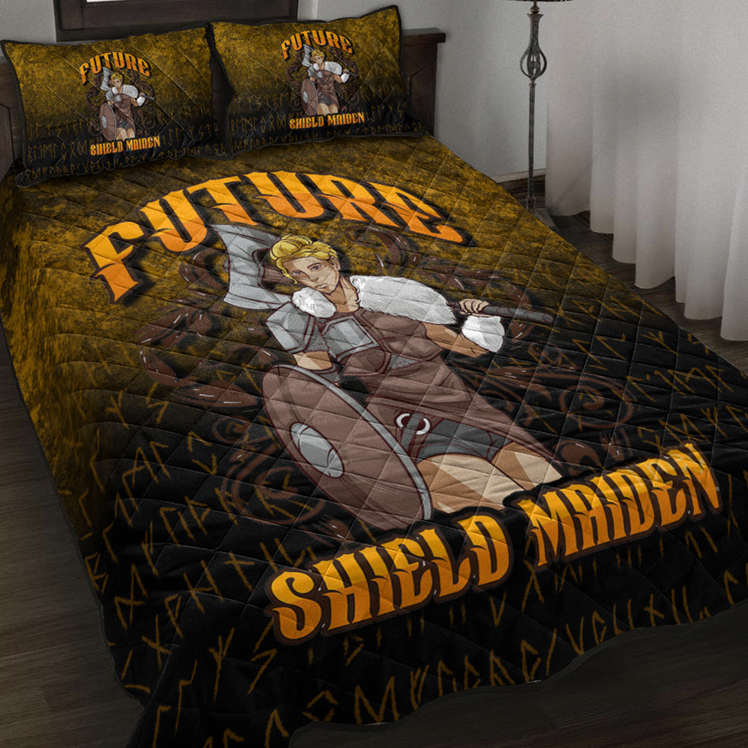 Viking Quilt Bedding Set Viking Future Shield Maiden