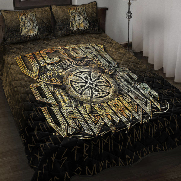 Viking Quilt Bedding Set Victory or Valhalla Ver02