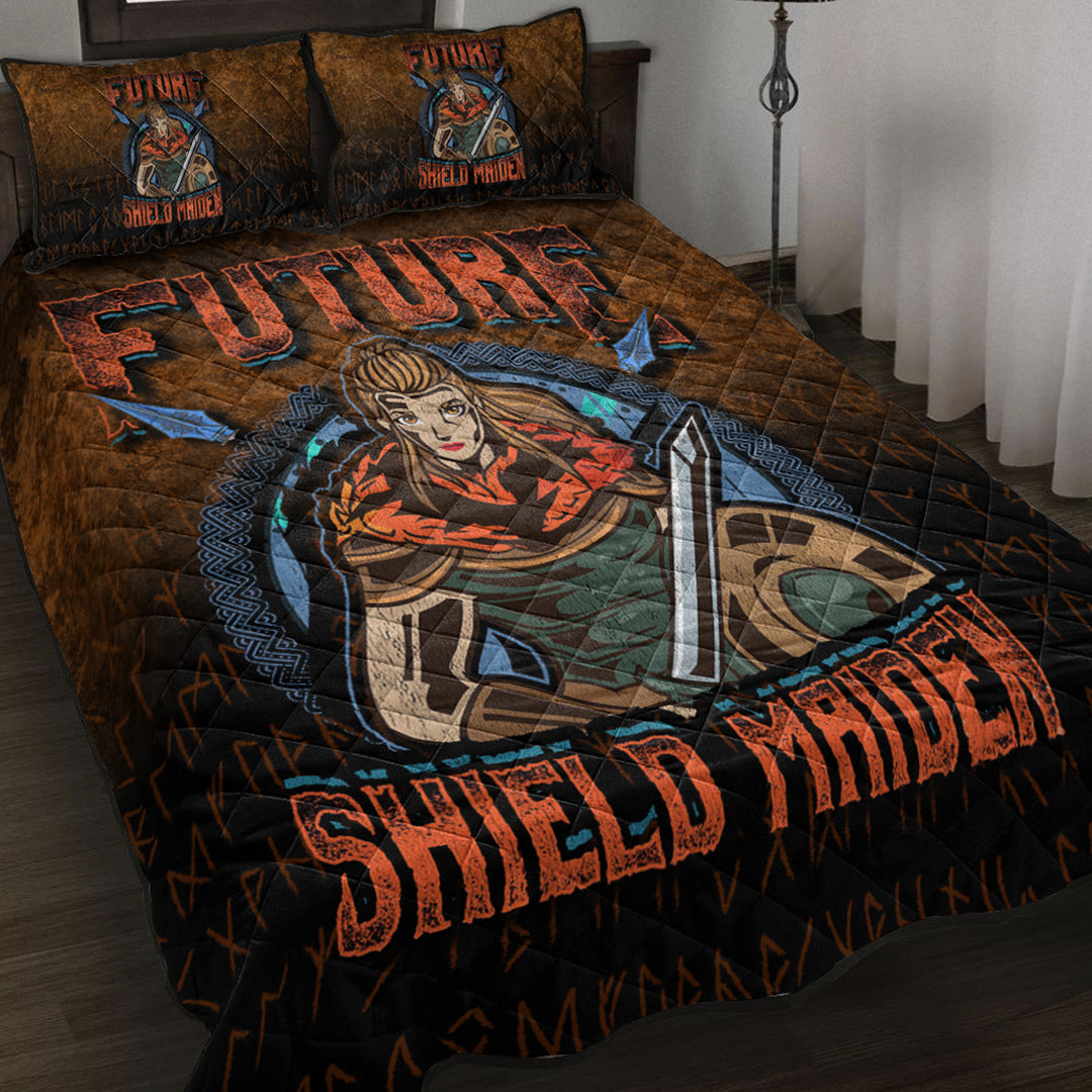 Viking Quilt Bedding Set Future Shield Maiden