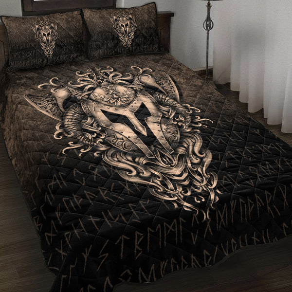 Viking Quilt Bedding Set The Armor Of Viking Gold Version