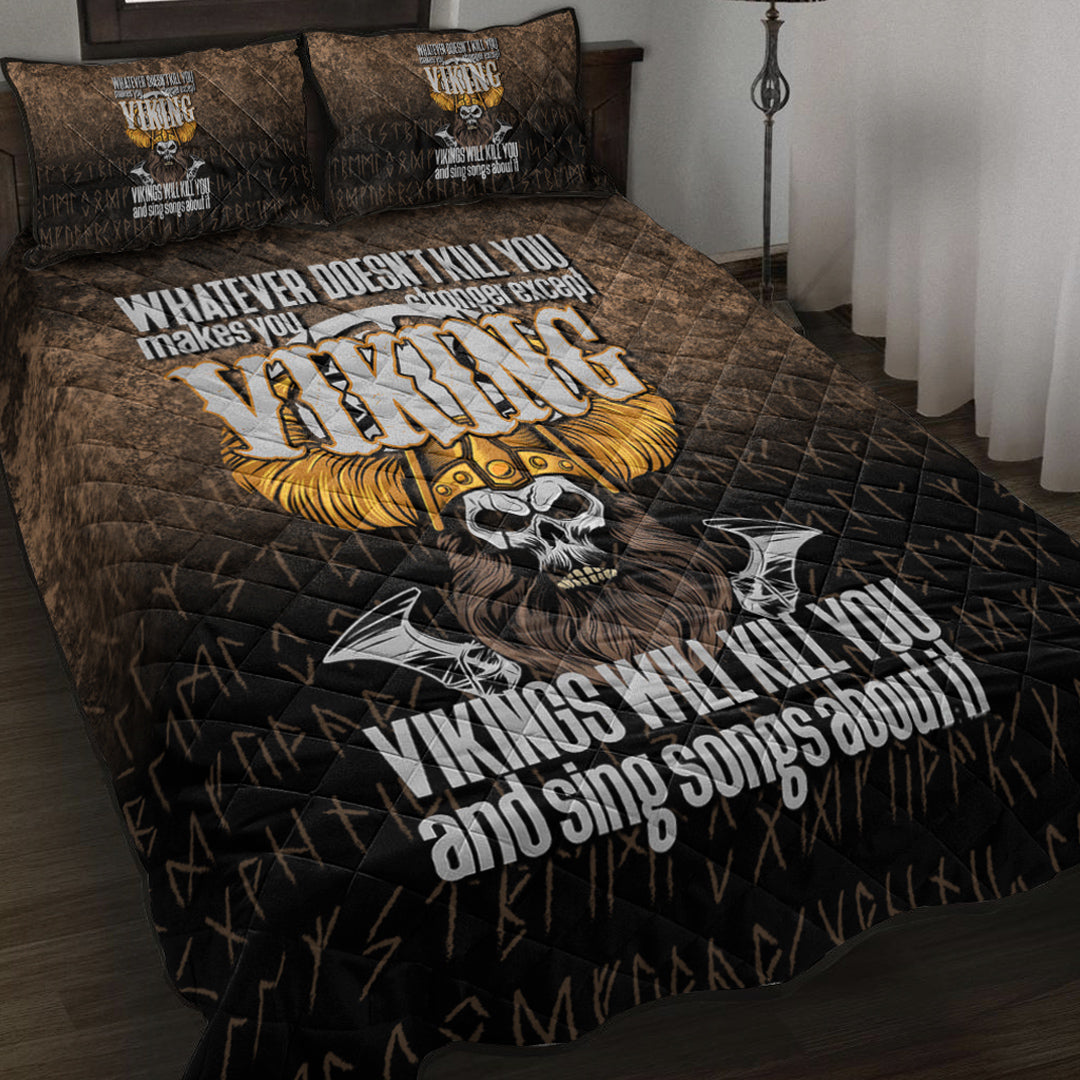 Viking Quilt Bedding Set Viking Will Kill You