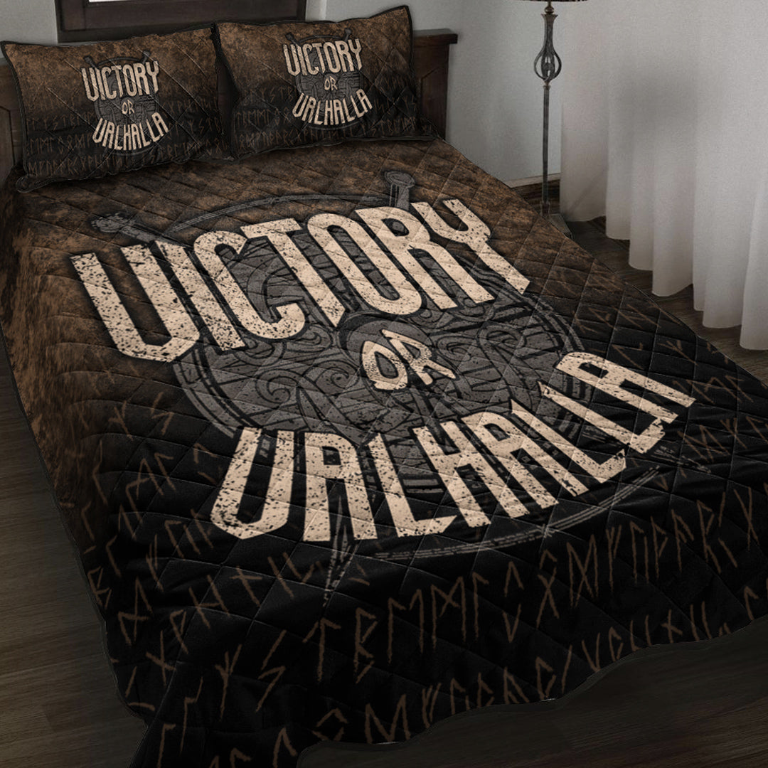 Viking Quilt Bedding Set Victory or Valhalla Ver03