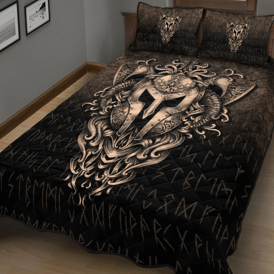 Viking Quilt Bedding Set The Armor Of Viking Gold Version