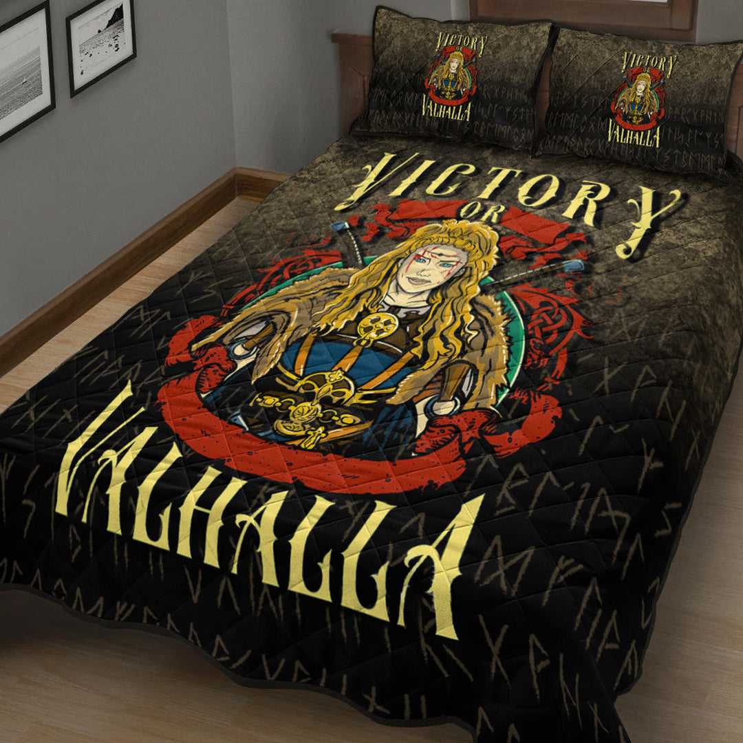 Viking Quilt Bedding Set Victory or Valhalla Ver04