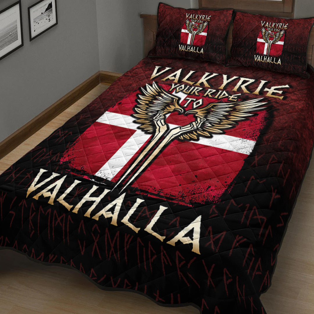 Viking Quilt Bedding Set Valkyrie Your Ride to Valhalla Austria