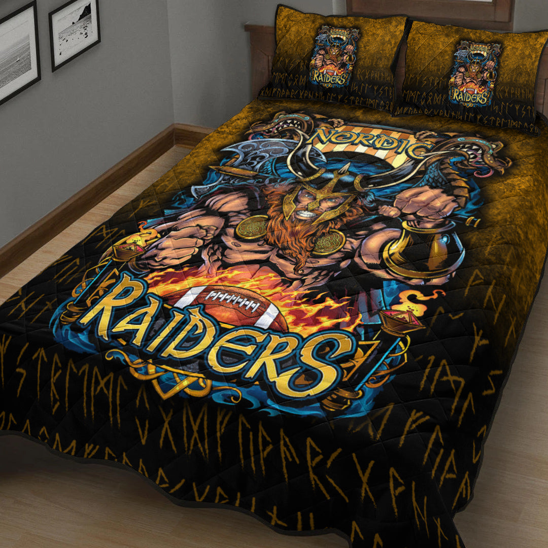 Viking Quilt Bedding Set Viking Nordic Raiders