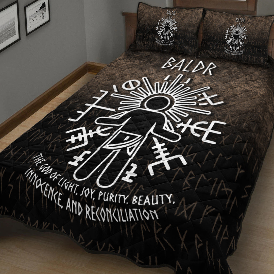 Viking Quilt Bedding Set Baldr God