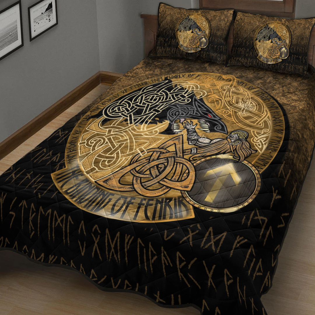 Viking Quilt Bedding Set The Binding of Fenrir