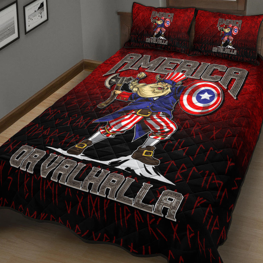 Viking Quilt Bedding Set America Or Valhalla Ver02