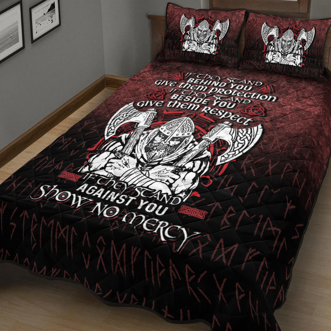 Viking Quilt Bedding Set Against You Show No Mercy