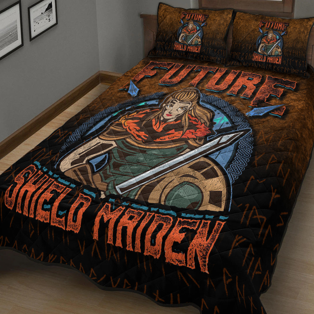 Viking Quilt Bedding Set Future Shield Maiden